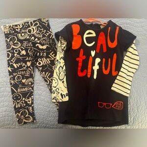 Next 2 piece set size 4-5 with beautiful on top